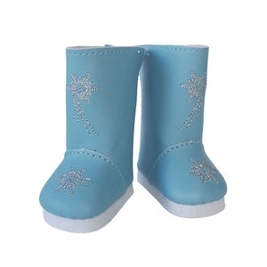 14 Inch Doll Elsa Princess Outfit – 5pcs Embroidered Costume, cape, belt, dress, leggings, boots. image 5