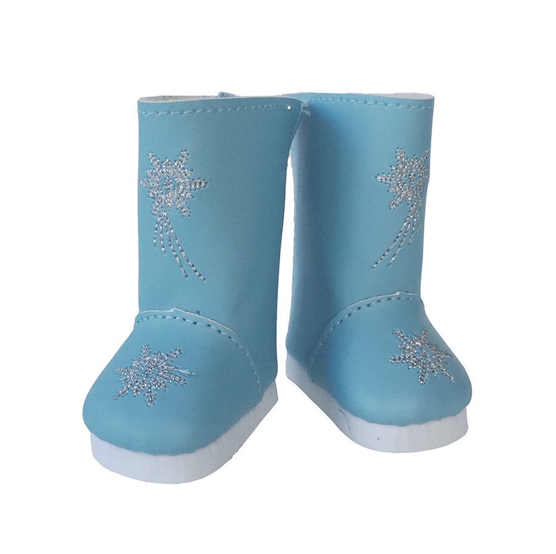 14 Inch Doll Elsa Princess Outfit – 5pcs Embroidered Costume, cape, belt, dress, leggings, boots. image 5