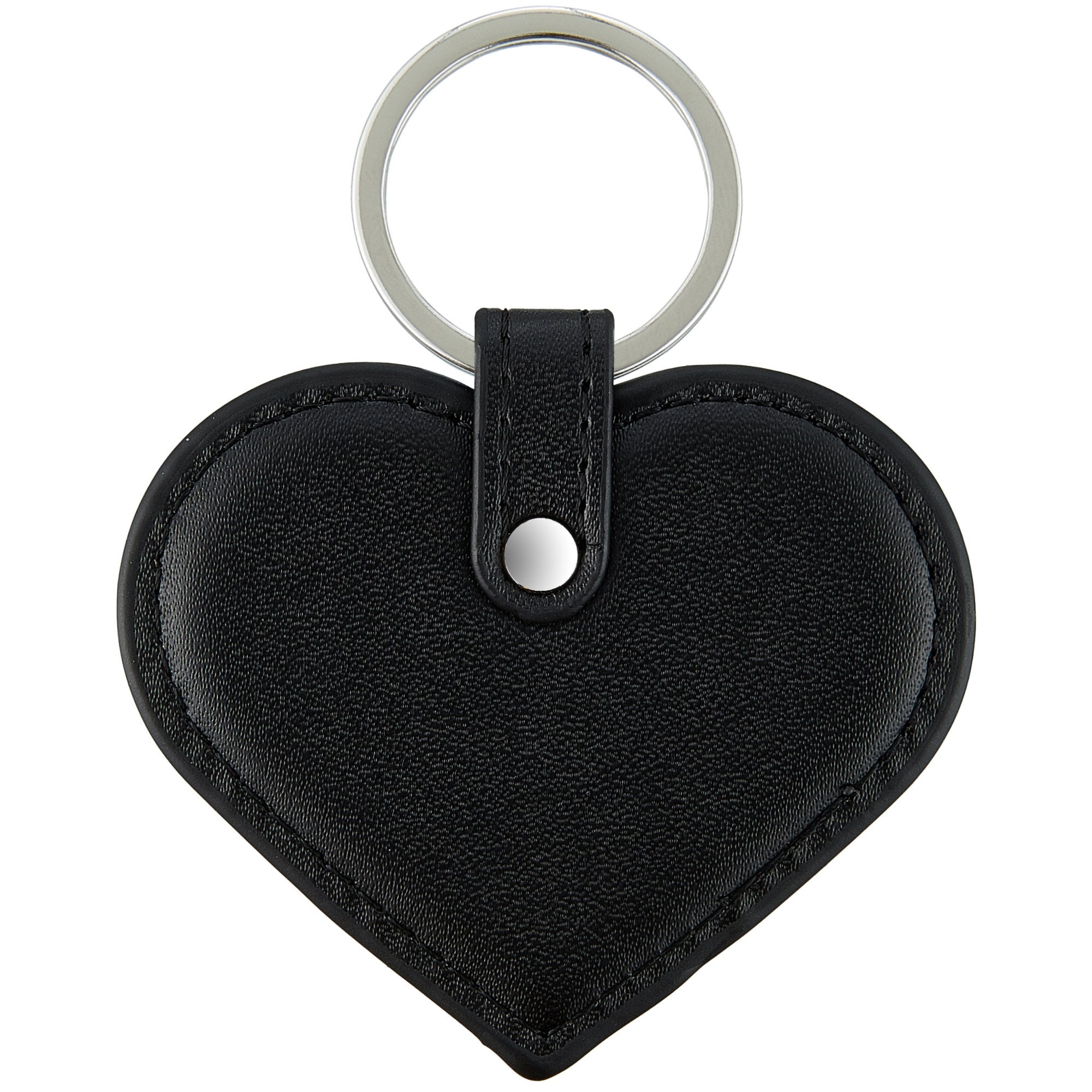 Personalized Heart Keychain Leather Perfect Gift Idea Etsy