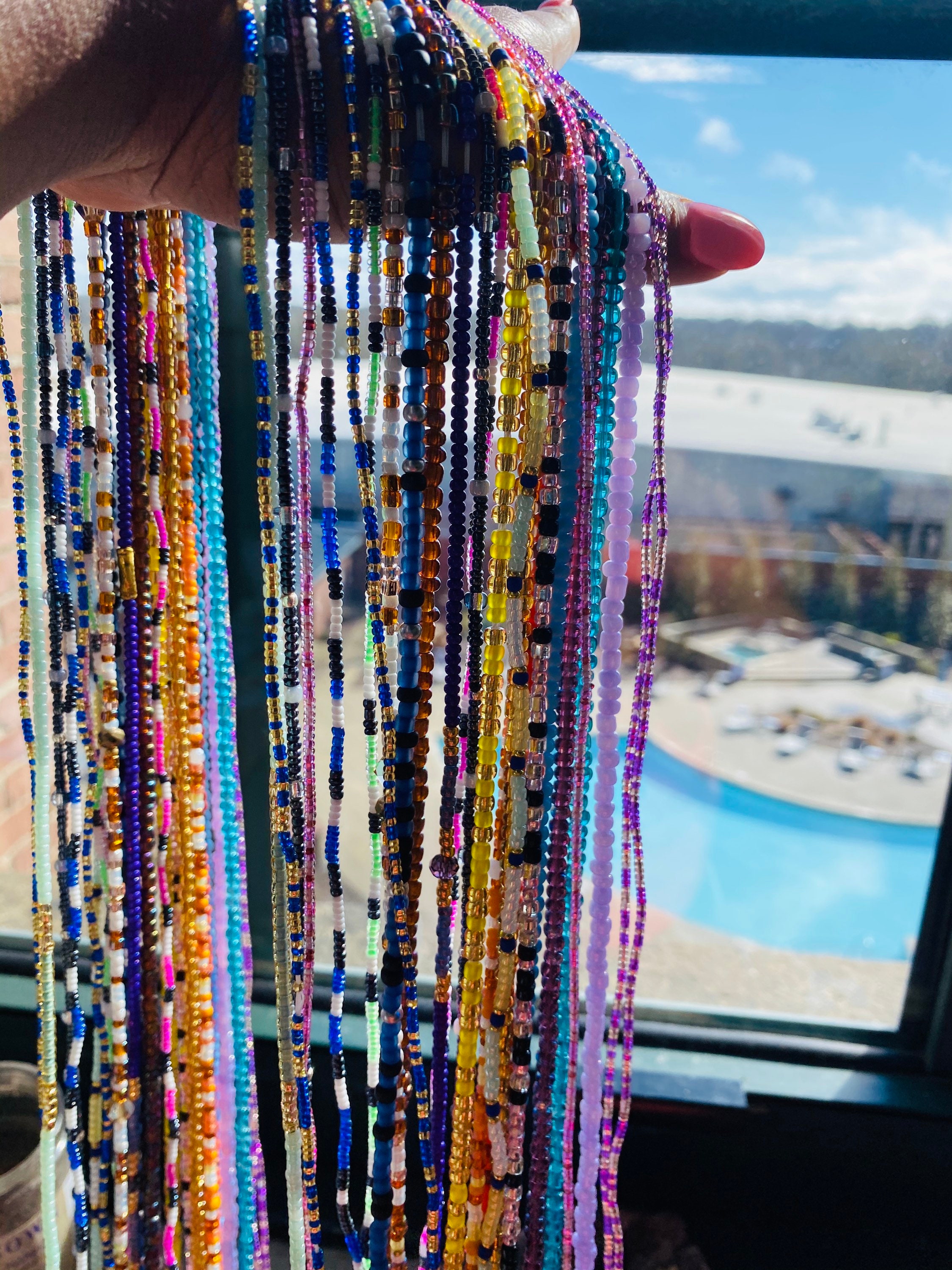 Multi Colored Slimming Waist Beads Wholesale Tie on Beads Beads