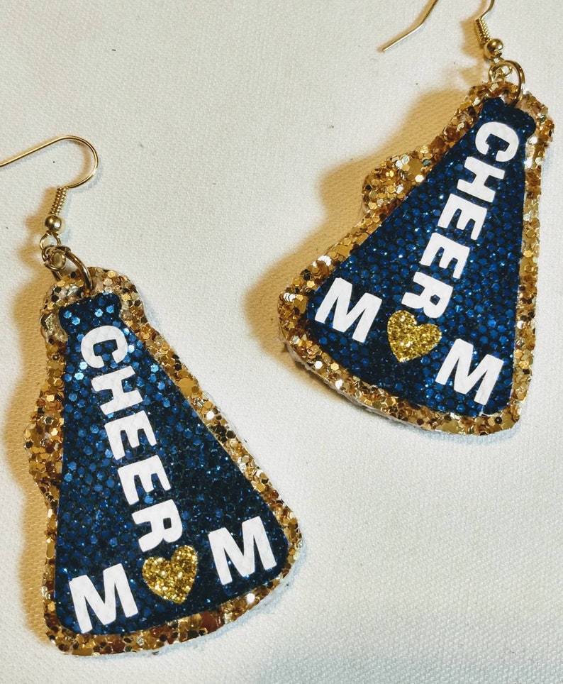 Cheer Earrings Cheer Megaphone Earring cheer Mom Earrings Etsy
