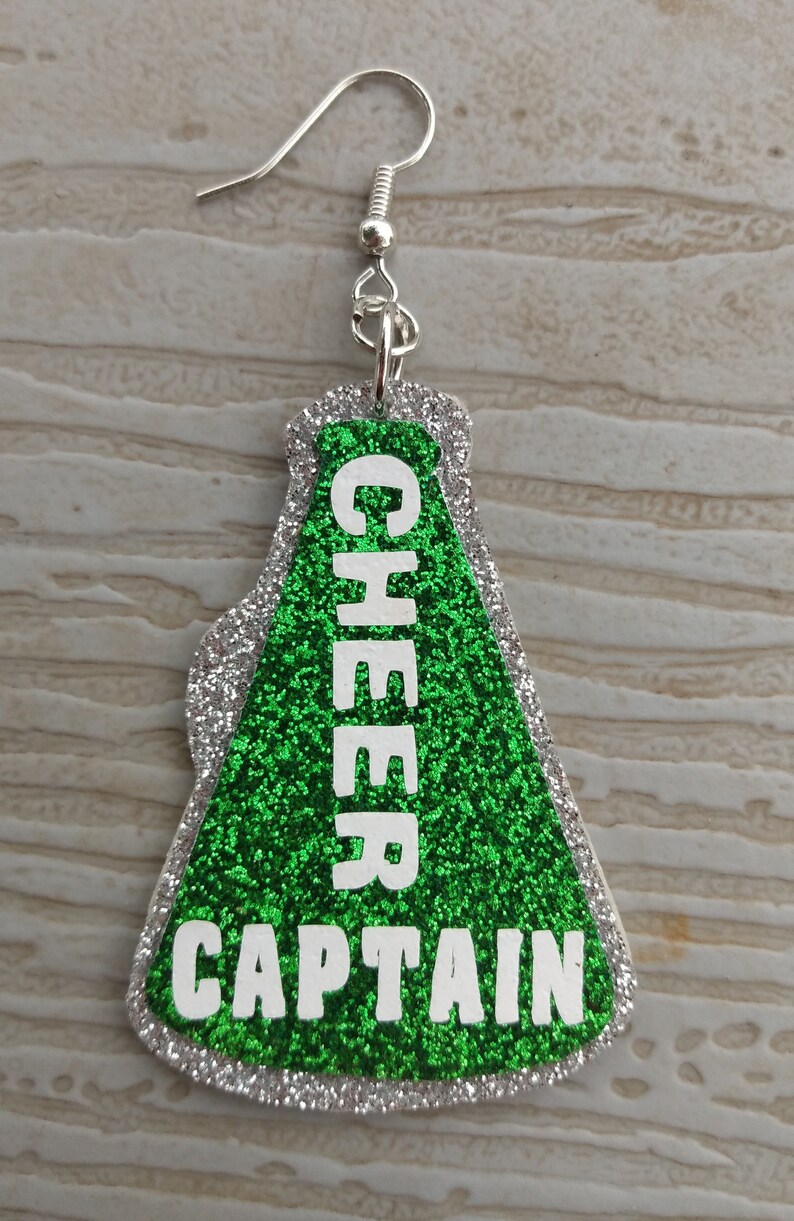 Cheer Earrings Cheer Megaphone Earring cheer Mom Earrings Etsy