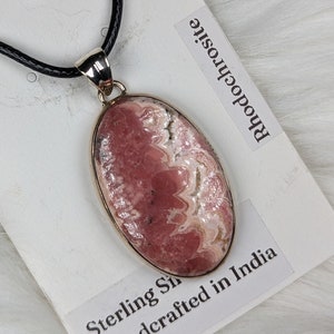 Rhodochrosite Sterling Silver Necklace | Crystal | Gemstone | Healing | Metaphysical | Spiritual | Witchcraft | Jewelry