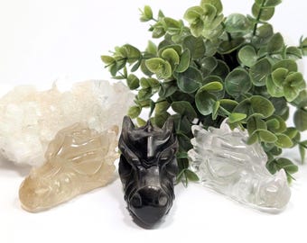 Dragon Skull Carving | Crystal | Gemstone | Healing | Metaphysical | Spiritual | Witchcraft | Genuine