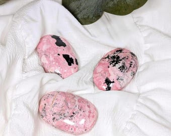 Rhodonite Palm Stone | Crystal | Gemstone | Healing | Metaphysical | Spiritual | Witchcraft | Genuine