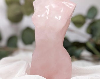 Rose Quartz Body Carving | Crystal | Gemstone | Healing | Metaphysical | Spiritual | Witchcraft | Genuine
