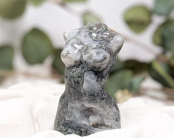 Moss Agate Body Carving | Crystal | Gemstone | Healing | Metaphysical | Spiritual | Witchcraft | Genuine