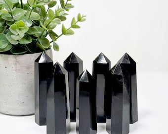 Black Obsidian Tower | Crystal | Gemstone | Healing | Metaphysical | Spiritual | Witchcraft