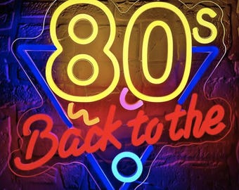 80s Neon Sign | Man Cave | Retro | Gen X Decor | Arcade Sign | Nostalgic Party