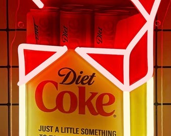 Diet Coke cig neon sign - man cave- she shed- 11.8”x8.2”
