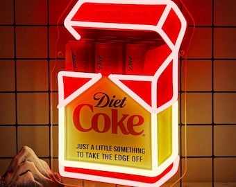 Coke-sigaret - neonreclame - man cave - sheshed - 11,2 x 8,2 inch