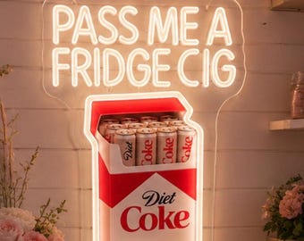 Neonreclame cola light | Grappige koelkast-sigarettenwandlamp, retro bardecor