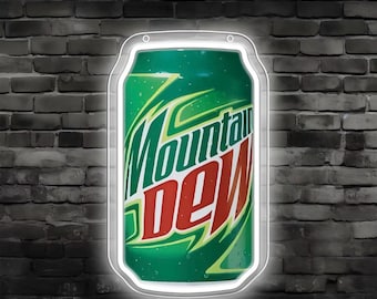 Mountain Dew Can LED Neon Sign, 11.8" x 7" Soda Wall Decor