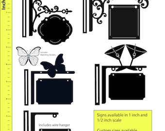 Dollhouse Shop Signs - 1" scale