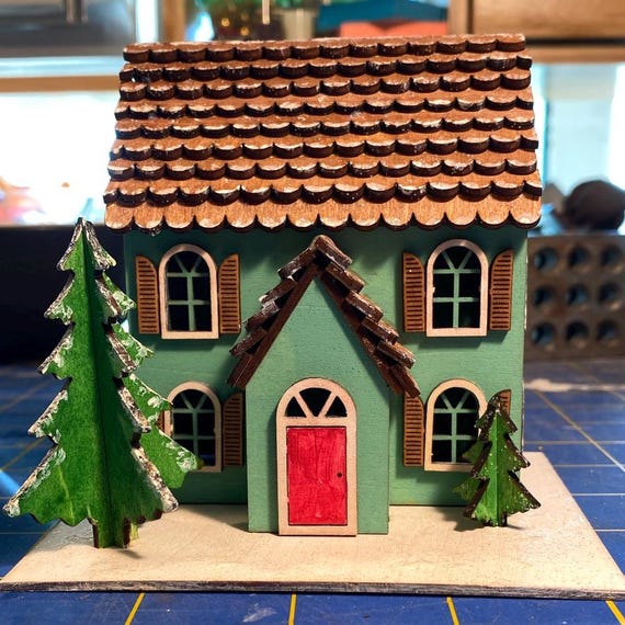 Mini Christmas Grand House/Ornament - 144 scale - unpainted