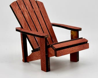 Miniature Adirondack Chair – 1 Inch Scale Dollhouse Furniture