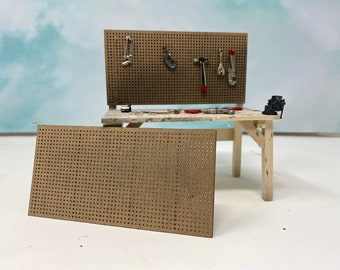 Miniature Pegboard 1:12 scale dollhouse