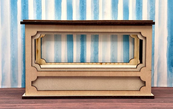 Dollhouse Display Case - Unfinished - 1" scale