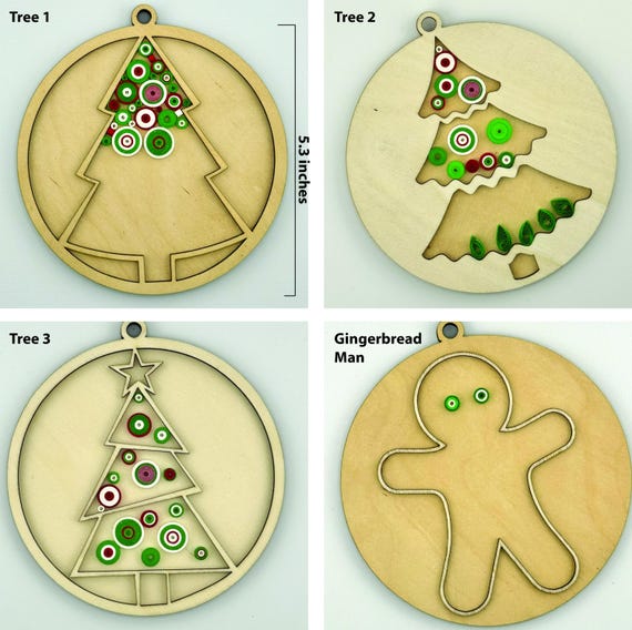 Quilling - Christmas Ornaments for Quilling and Resin