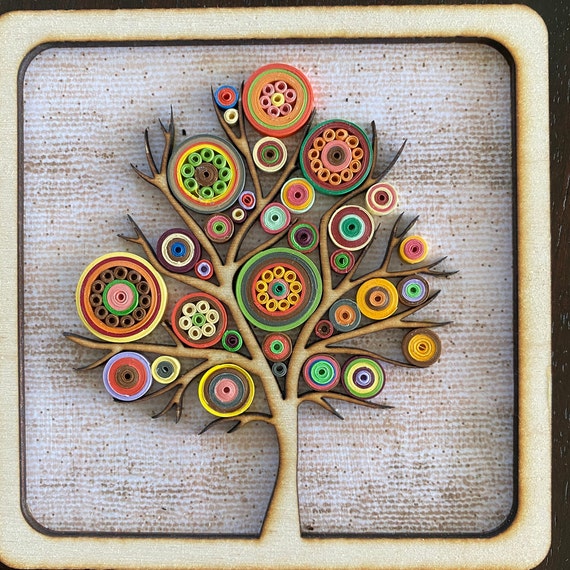 Quilling Art 'tree of Life'paper Wall Art-unique Gift-tree of Life Art-gift  for Her-gift for Mom-wedding Gift-paper Anniversary Gift 
