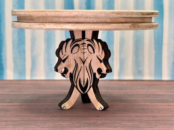 Dollhouse Lion's Head Table -  1 inch scale