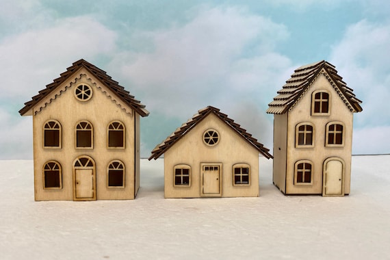 Mini Christmas Village - 144 scale - unpainted