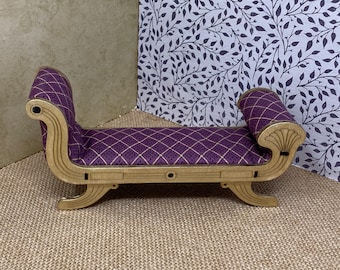 Dollhouse Unfinished Chaise Lounge - 1 inch scale