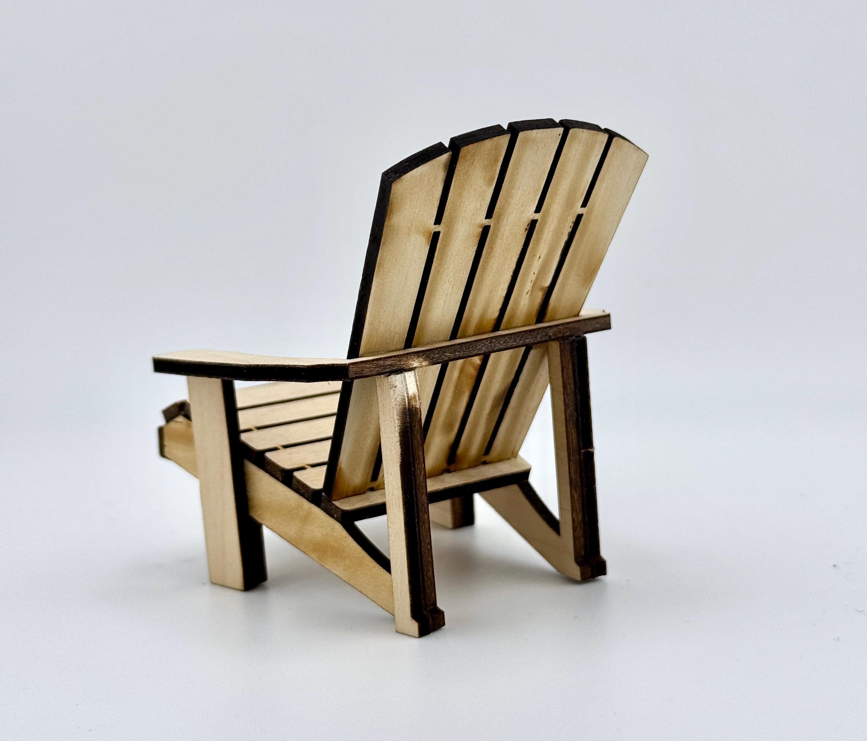 Miniature Adirondack Chair – 1 Inch Scale Dollhouse Furniture - Etsy