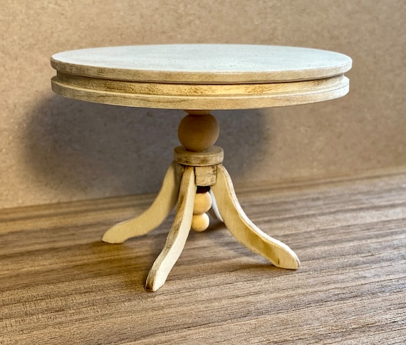 Dollhouse Country Kitchen Table - Unfinished