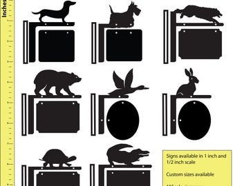 Half Inch Scale Shop Signs - Animals