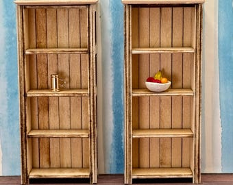 Half Inch Scale Book Shelves- Pair