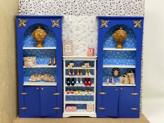 Dollhouse Book Shelves - Display Cases - 1 inch scale - unfinished