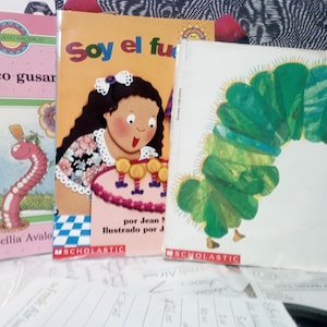 Spanish Children's Book Set, Hungry Caterpillar, Beginner Science, Counting