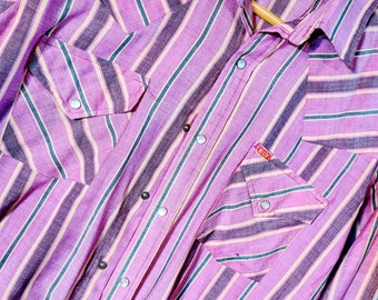 Cowboy shirt,Men's cowboy shirt in light purple