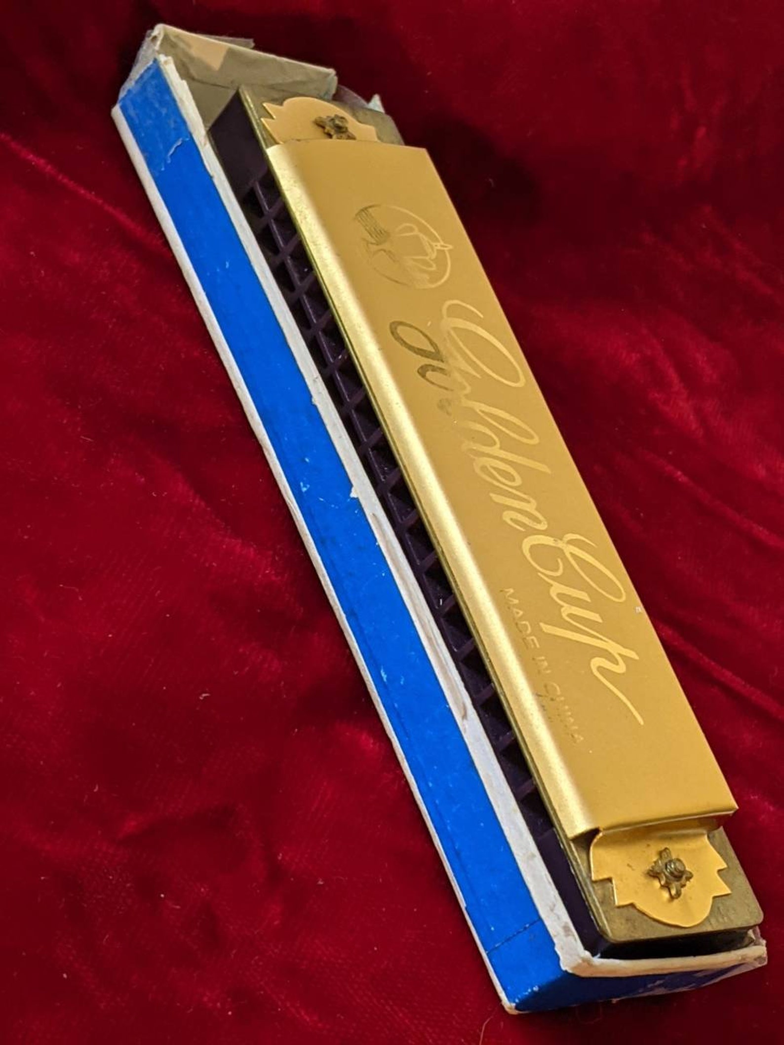 Golden Harmonica. Etsy