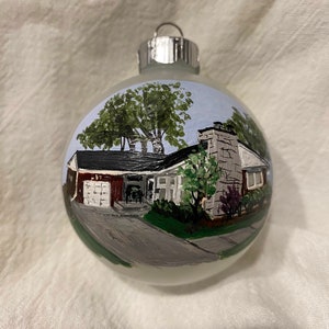 New Home Ornament: Hand Painted Beautiful Glass Holiday Gift Keepsake Round with Free Gift Box 2024 Christmas 10cm or 6.67cm Sizes image 10