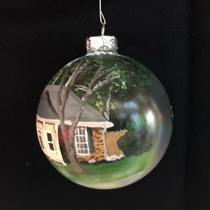 New Home Ornament: Hand Painted Beautiful Glass Holiday Gift Keepsake Round with Free Gift Box 2024 Christmas 10cm or 6.67cm Sizes image 3