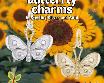 Sterling Silver Butterfly Charms | Butterfly Jewelry | Butterfly Charm