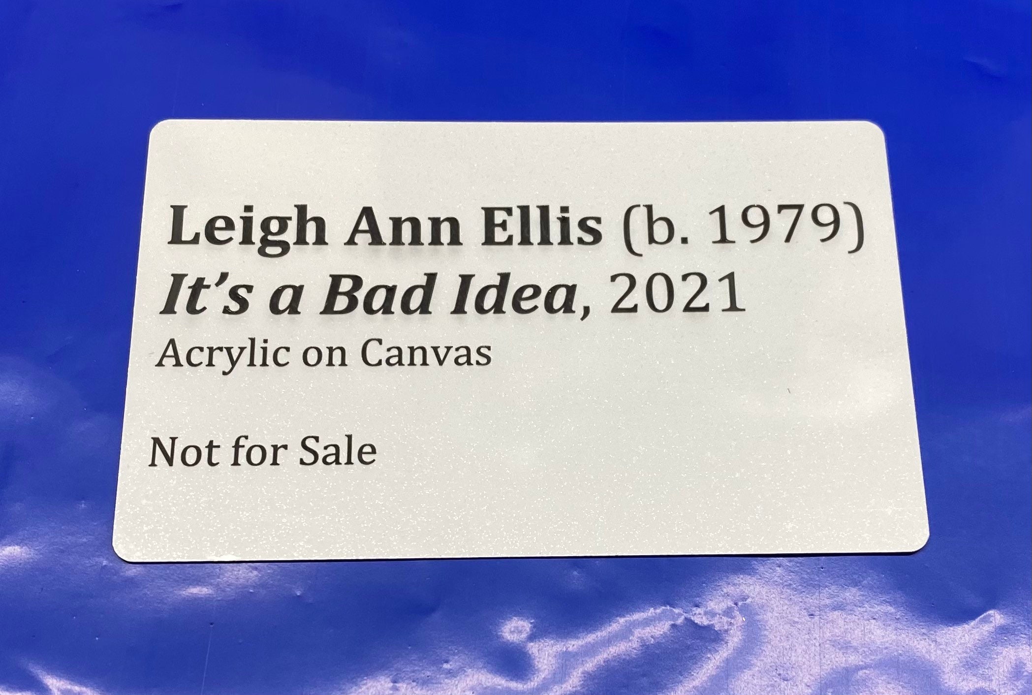 Custom museum placard