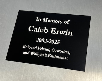 Large Personalized Gallery Wall Artist Placards - Black Wall Placards - Custom for Museum Exhibits & Art Galleries - 6x12 and 5x7 inches