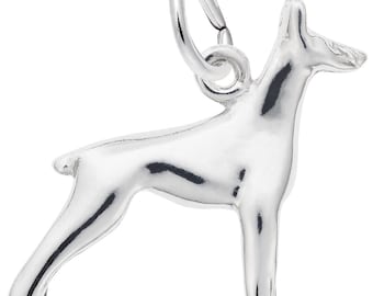 Sterling Silver Dog Charms - Doberman, Dachshund, Husky, Schnauzer, Pembroke, Collie, Boykin, Cocker Spaniel, Poodle