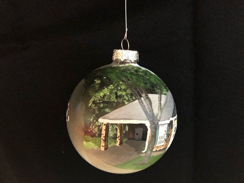 New Home Ornament: Hand Painted Beautiful Glass Holiday Gift Keepsake Round with Free Gift Box 2024 Christmas 10cm or 6.67cm Sizes image 4