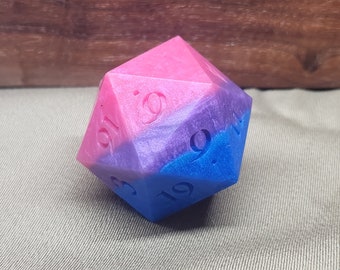 Squishy Chunk D20- Bi pride