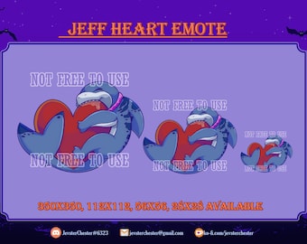 Jeff the Landshark [ Heart ] Emote for Twitch and Discord