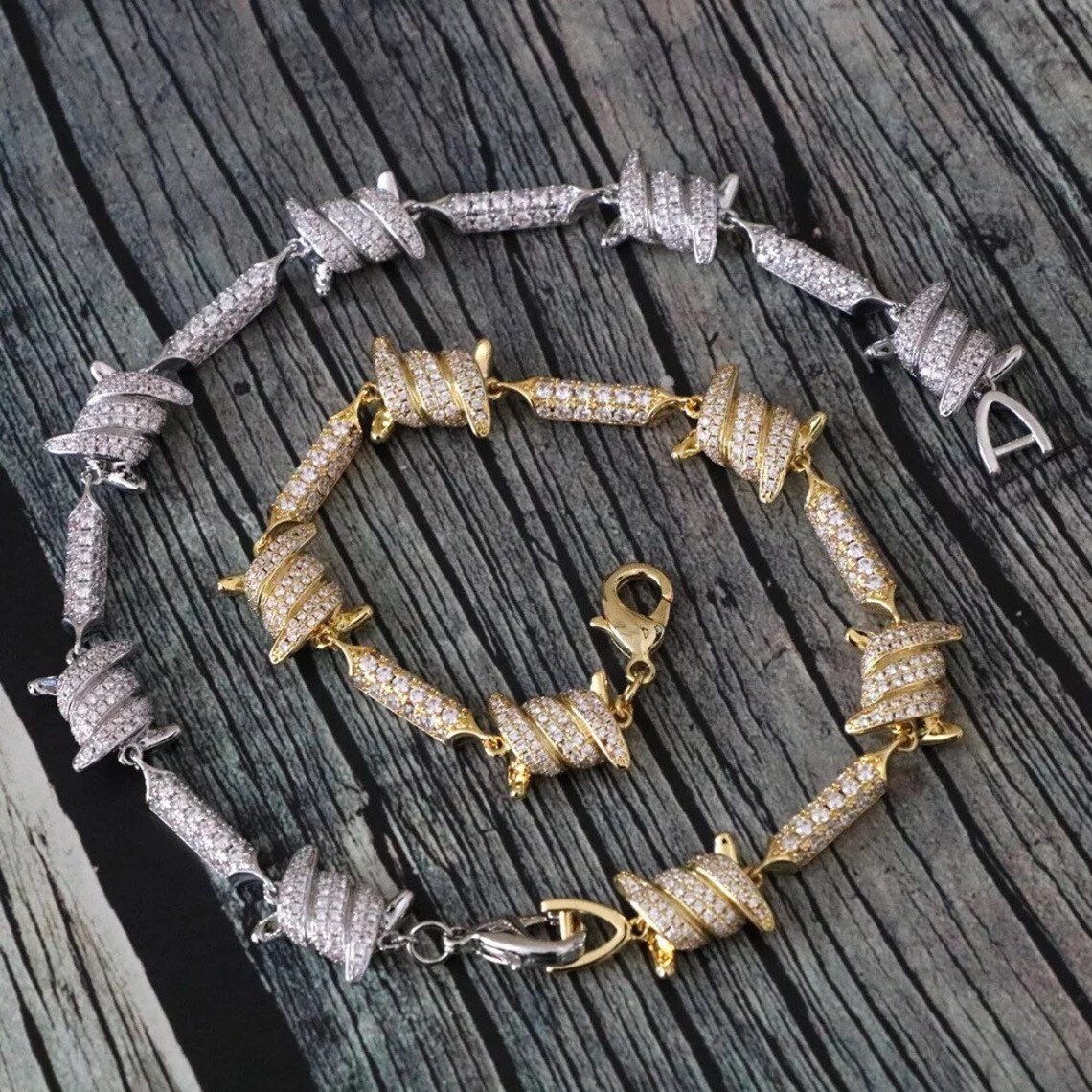 Iced barbed wire bracelet Clearance