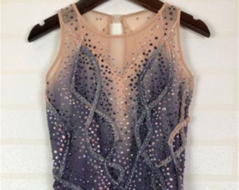 Purple Skating Dress Custom Women Ice Skating Competition Dress for Girls