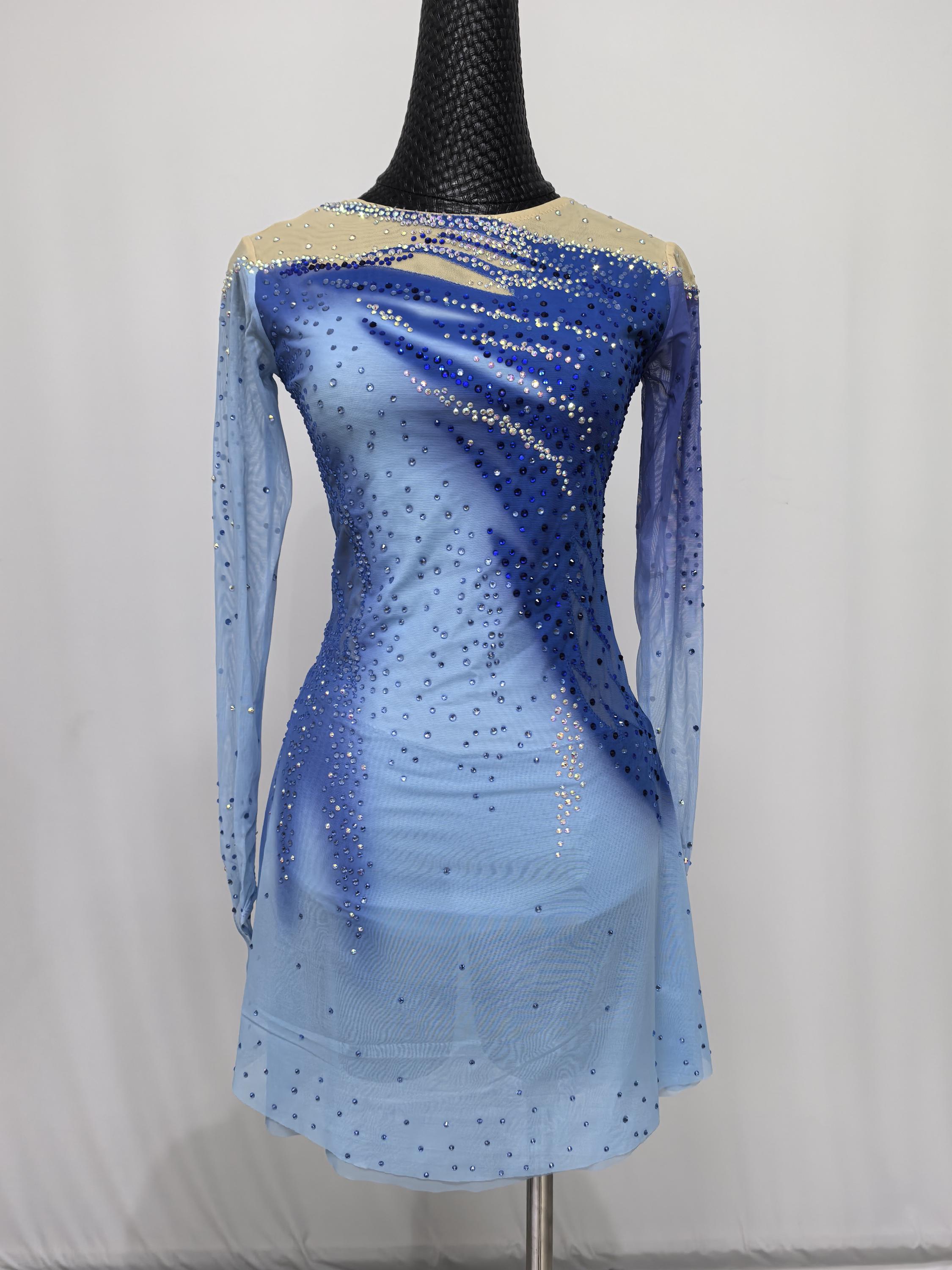 ice blue bodycon dress Lusting Lace-Up Back Mini Dress Ice Blue main image 1