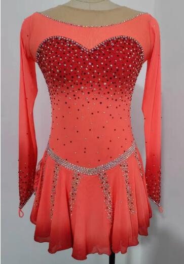 orange skating dress Amazon.com: Figure Skating Dress, Women's Athletic Performance Training Wear, Long Sleeve Breathable Quick Drying,Orange,S : Clothing, Shoes & Jewelry