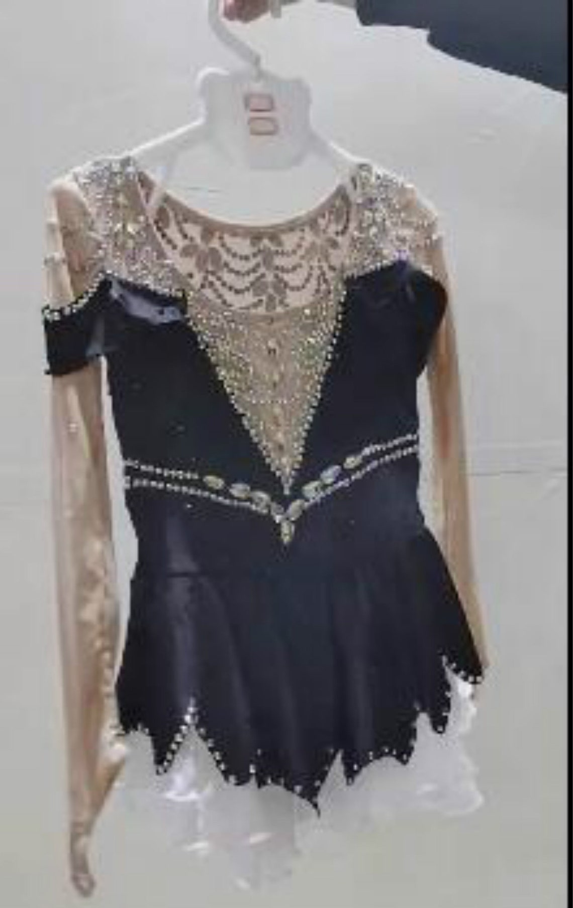 White Black Ice Skating Dresses Custom Girls Customize Women Etsy UK