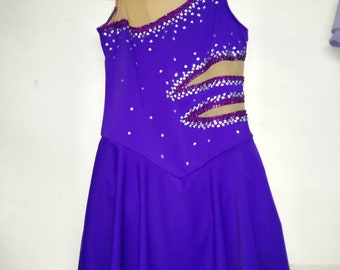 Concorso Skating Dress Adult Purple Girls Figure Skating Abiti personalizzati